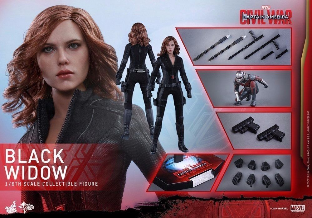 Movie Masterpiece CIVIL WAR Captain America BLACK WIDOW 1/6 Figure Hot Toys NEW_7