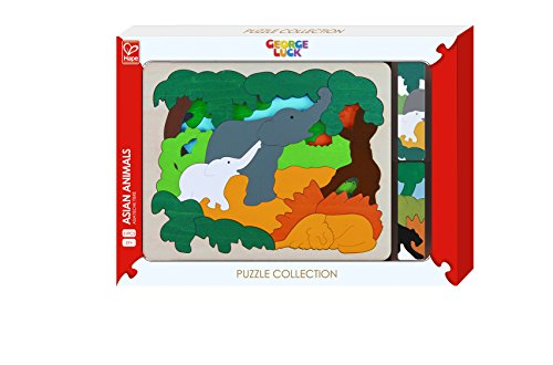 George Luck Double Puzzle Asia 20 x 20 x 1.3 cm NEW from Japan_4