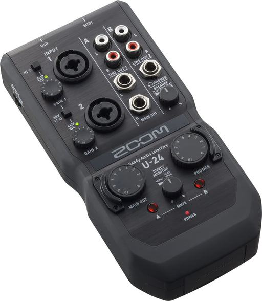 ZOOM U-24 Handy Portable Audio Interface USB 2 stereo outputs for Laptop, Mac_1