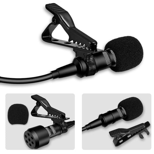 AGPTEK Z02 Clip Pin Mini Microphone 3.5mm Jack with storage bag Battery Powered_2