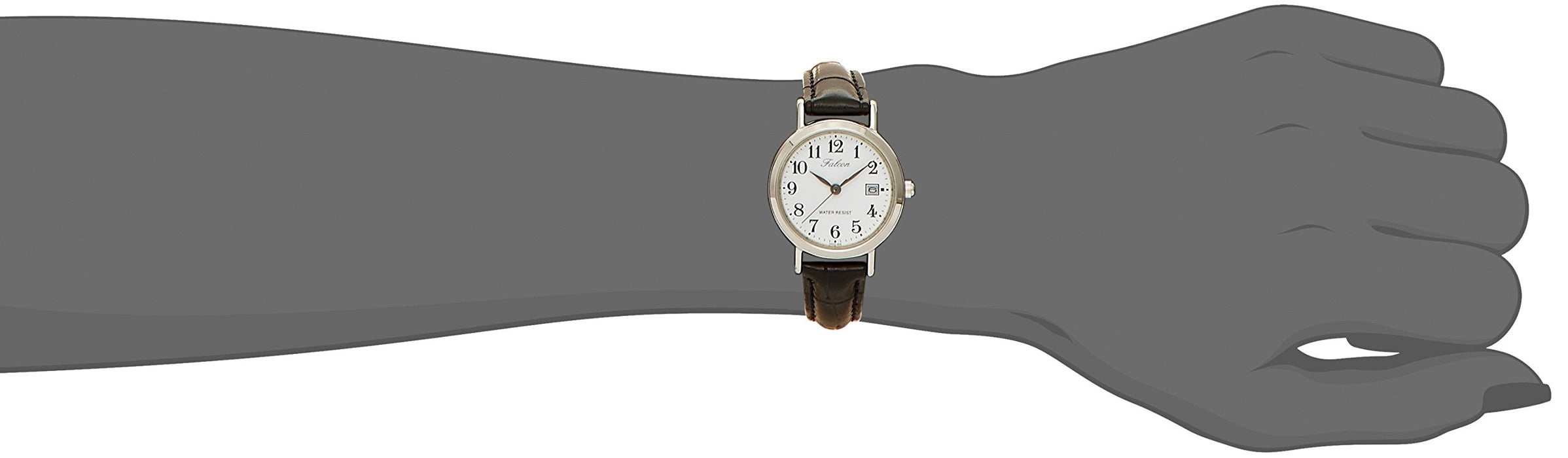 Citizen Q & Q Wrist Watch Date Indicator Leather Belt Black D023-304 Women's NEW_5