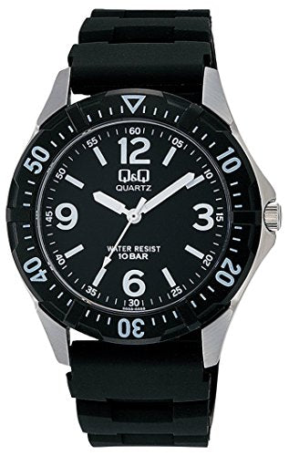 CITIZEN Q&Q Stainless Model W376-305 Men's Watch Analog 10 BAR Black NEW_1