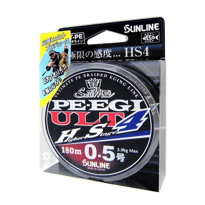 SUNLINE PE Line Saltimate EGI ULT HS4 180m #0.5 3.9kg 4-piece Fishing Line NEW_1