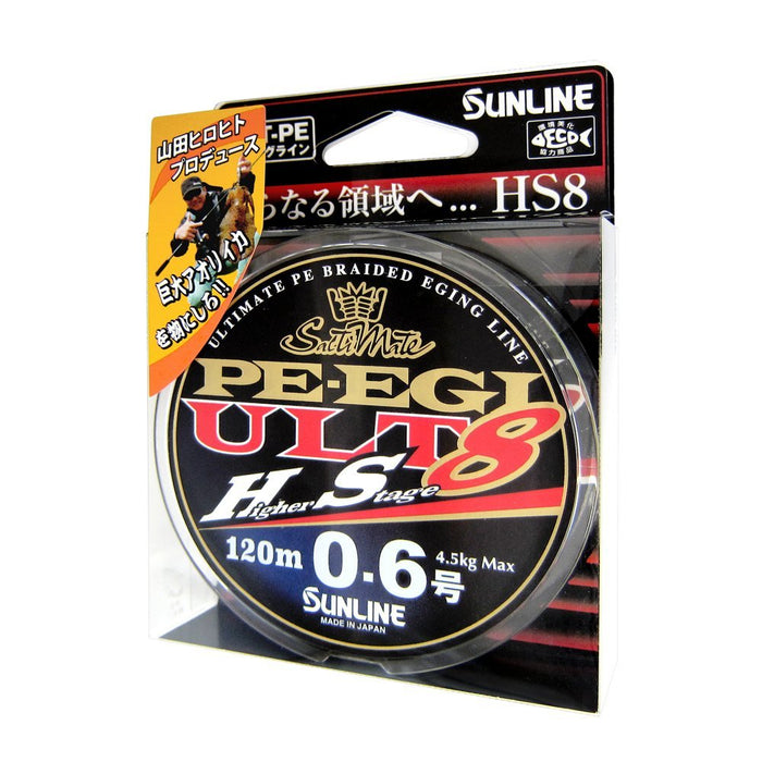 SUNLINE PE Line Saltimate EGI ULT HS8 120m #0.6 4.5kg 8-piece Fishing Line NEW_1
