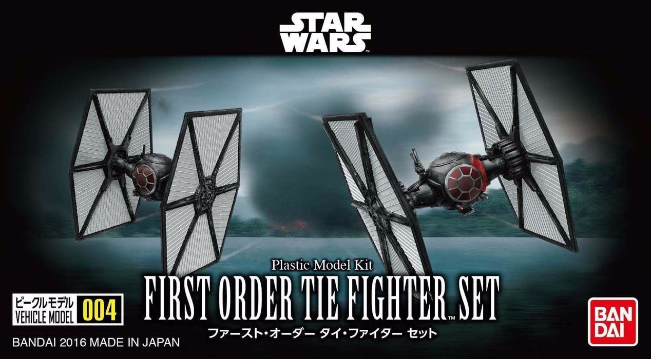 BANDAI Star Wars VEHICLE MODEL 004 FIRST ORDER TIE FIGHTER SET Model Kit NEW_1