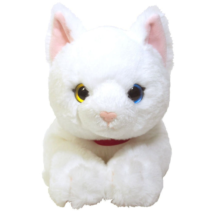 SUN LEMON Hizaneko Plush Doll white odd eye M size 18x16x47cm P-1832 NEW_2