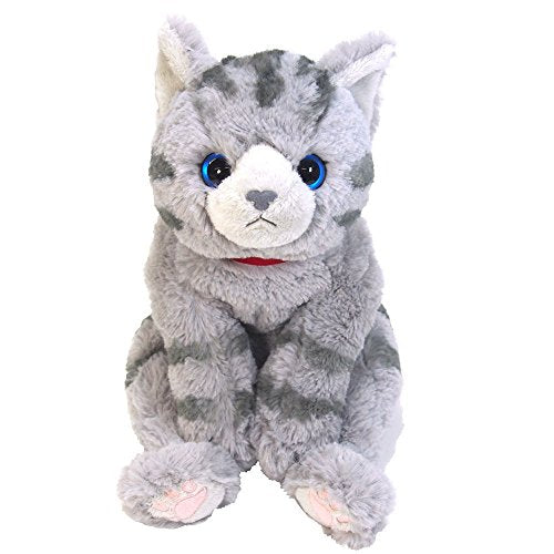 SUN LEMON Lap top Cat Hiza Neko Plush Toy Gray Size M (H18xW16xD47cm) NEW_4