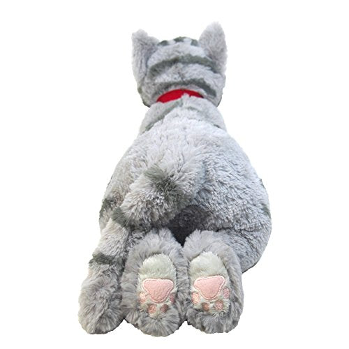 SUN LEMON Lap top Cat Hiza Neko Plush Toy Gray Size M (H18xW16xD47cm) NEW_6
