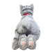 SUN LEMON Lap top Cat Hiza Neko Plush Toy Gray Size M (H18xW16xD47cm) NEW_6