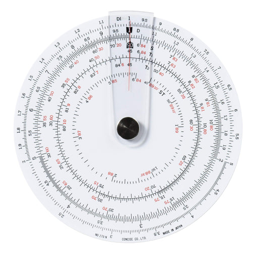 Concise Ruler Circular Slide Rule No. 270N 100812 Made IN JAPAN 100mm NEW_2