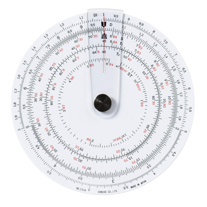 Concise Ruler Circular Slide Rule No. 270N 100812 Made IN JAPAN 100mm NEW_2