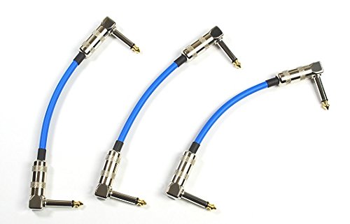 CANARE GS-6 Blue 15cm L-L type patch cable 3 pcs set PA-232 Connect effectors_1