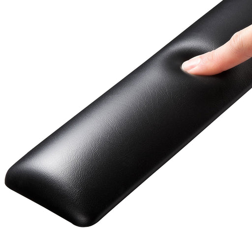 SANWA SUPPLY keyboard wrist rest black TOK-GELPNLBK tone leather 7x30x1.9cm NEW_2