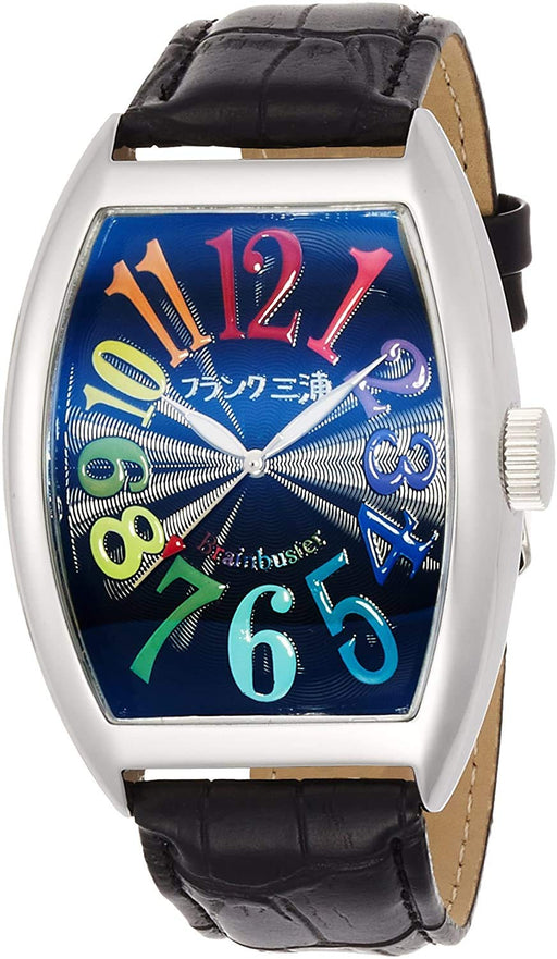 Frank Miura Men's watch No.6 Magnum leather belt colorful black FM06K-CRB NEW_1
