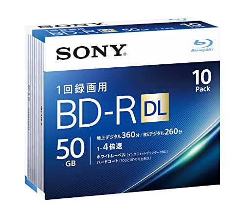 Sony 4X BD-R DL 10 Pack 50GB White Printable 10BNR2VJPS4 NEW from Japan_2