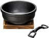 Ishigaki industry iron castings bibimbap pot 18cm 3977 with Handle for 1person_1