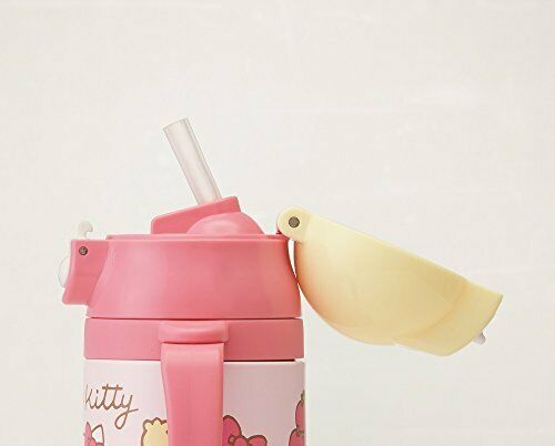 SKATER Hello Kitty 70's both hands straw stainless water bottle STWM3 NEW_3