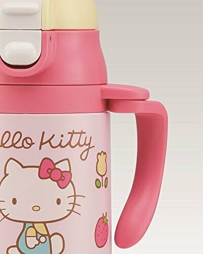 SKATER Hello Kitty 70's both hands straw stainless water bottle STWM3 NEW_8