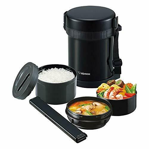 Zojirushi keeping warm lunch box about 3 rice bowls SL-GH18-BA NEW from Japan_2