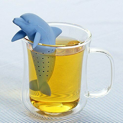 COLORATA Animal tea strainer bottlenose dolphin silicon animal tea strainer NEW_2