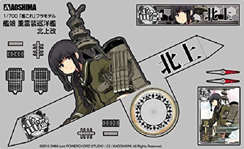 Aoshima KanColle Kanmusu Torpedo Cruiser Kitakami Kai 1/700 Plastic Model Kit_5
