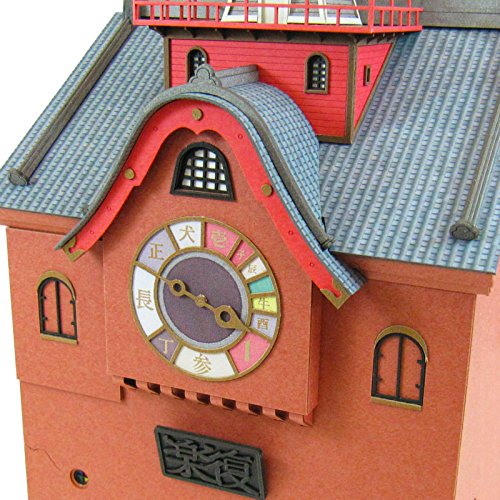 Sankei Miniatuart kit MK07-27 Studio Ghibli Spirited Away clock tower PaperCraft_4