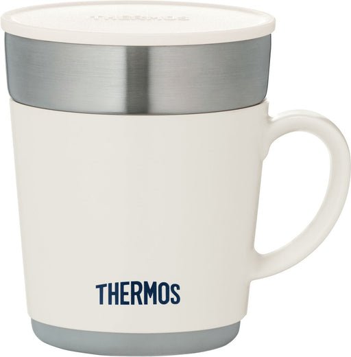 Thermos JDC-241WH heat insulation mug 240ml white Stainless Steel with PP Lid_2