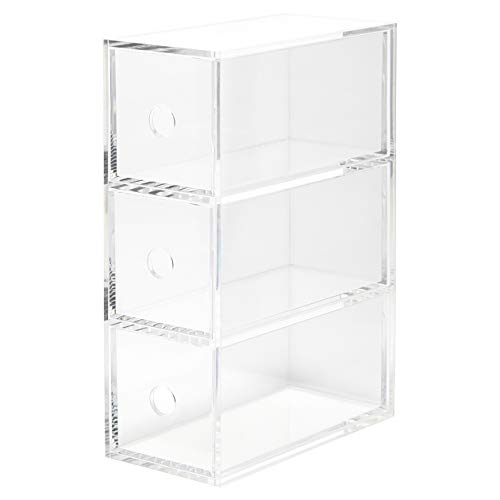 MUJI Acrylic Case 3 Drawer Storage Case W8.7 x D17 x H25.2cm NEW from Japan_1