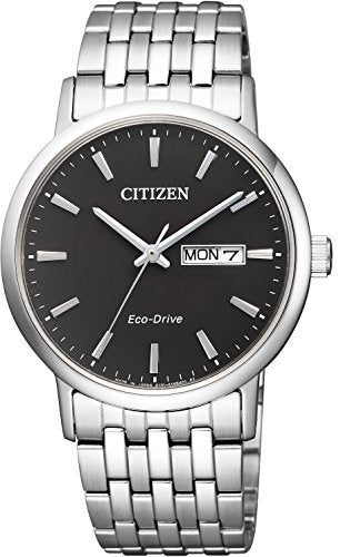 CITIZEN Collection BM9010-59E Eco-Drive Men's Watch Black Index, Silver Band NEW_1