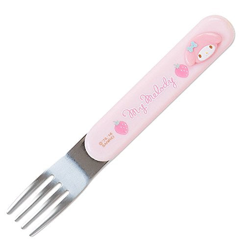My Melody Relief Lunch Trio Cutlery Fork Spoon Chopsticks Sanrio NEW from Japan_3