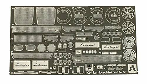 Aoshima Common Photo-Etched Parts for Lamborghini Diablo GT 1/24 Scale NEW_1