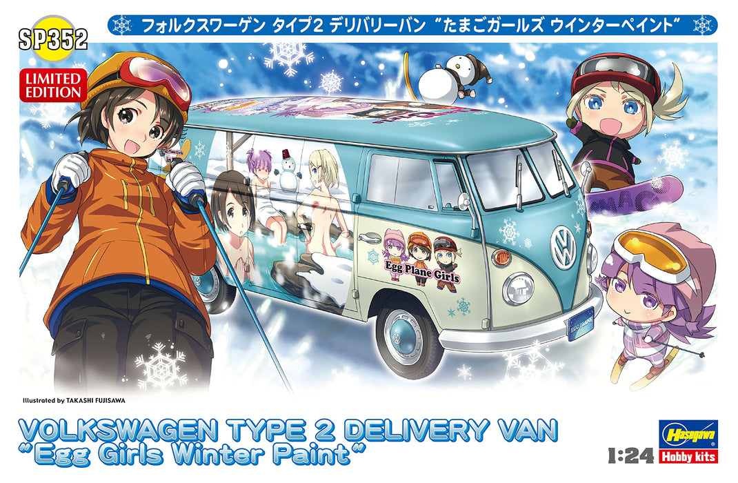 1/72 SP352 Volkswagen Type2 Delivery Van Egg Plane Girls ‎Winter Kit HSP352 NEW_5