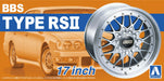 Aoshima 52419 Tuned Parts 02 1/24 BBS RS II 17inch Tire & Wheel Set Model Parts_3