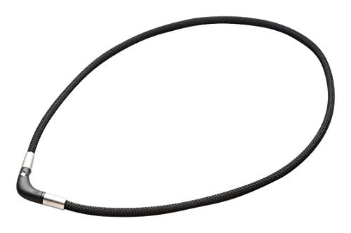 Phiten necklace RAKUWA magnetic titanium necklace V type black 45 cm NEW_1