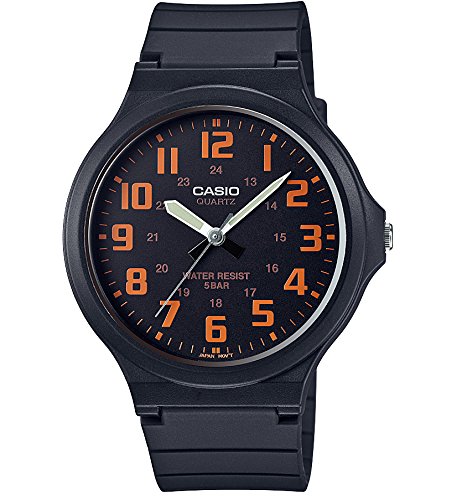 CASIO MW-240-4BJF wrist watch standard Black Orange NEW from Japan_1