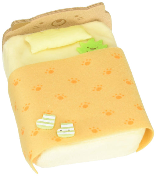 San-X Sumikko Gurashi Mini Plush Doll Bed Orange Cat MR71805 115x80x50mm NEW_1
