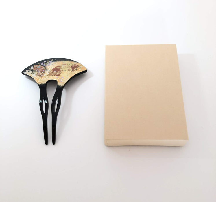 Lacquer hairpin Kyoga (B) 4X-137 Maeju lacquerware 13.2x9.3x2cm Acrylic resin_2