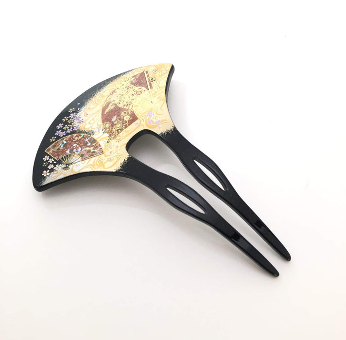 Lacquer hairpin Kyoga (B) 4X-137 Maeju lacquerware 13.2x9.3x2cm Acrylic resin_4