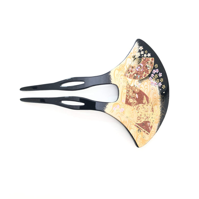 Lacquer hairpin Kyoga (B) 4X-137 Maeju lacquerware 13.2x9.3x2cm Acrylic resin_6