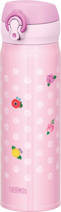 Thermos Water bottle Vacuum insulation Portable Mag Flower Pink JNL-502G F-P NEW_1