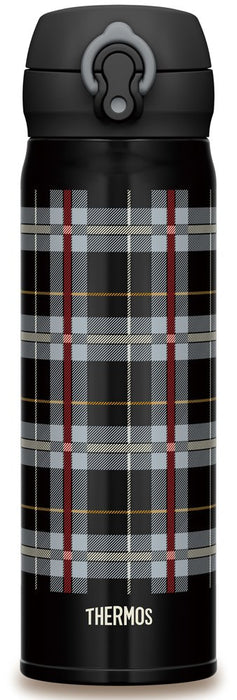 Thermos Water bottle Vacuum insulation Portable Mag Black Check JNL-502G BKC NEW_3