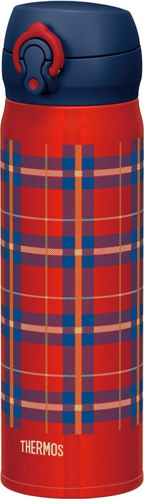 Thermos Water bottle Vacuum insulation Portable Mag 0.5L Red Check JNL-502G RC_1