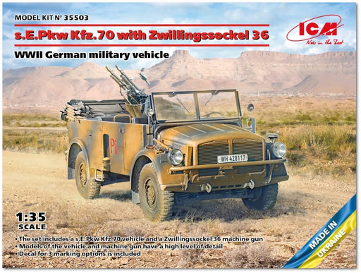 1/35 s.E.Pkw Kfz.70 w/ Zwillingssockel 36, WWII German Military Vehicle 35503_1