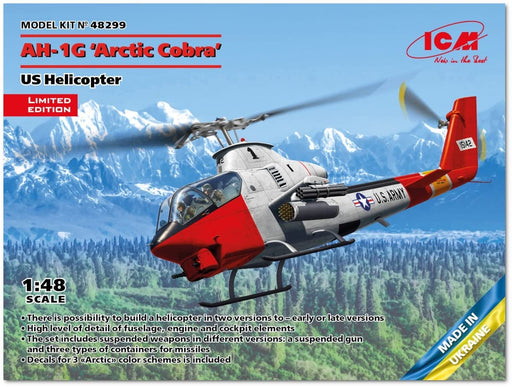 ICM 1/48 US Army AH-1G 'Arctic Cobra' US Helicopter Plastic Model Kit 48299 NEW_1