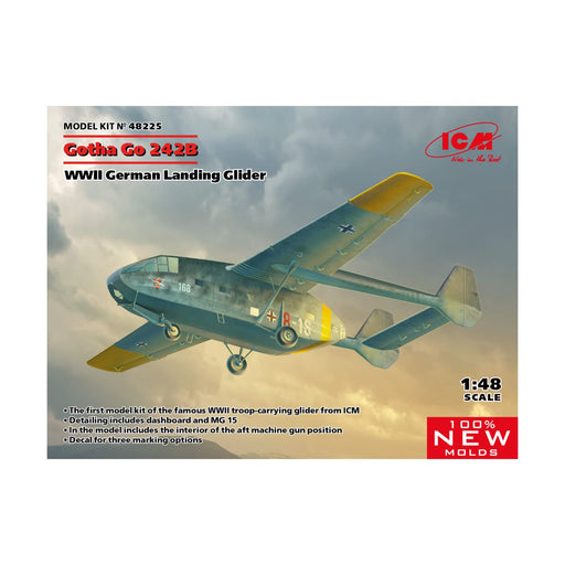 ICM 1/48 Gotha Go242B WWII German Landing Glider Plastic Model Kit 48225 NEW_1