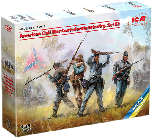 ICM 1/35 American Civil War Confederate Infantry Set #2 Model Kit ‎ICM35024 NEW_1