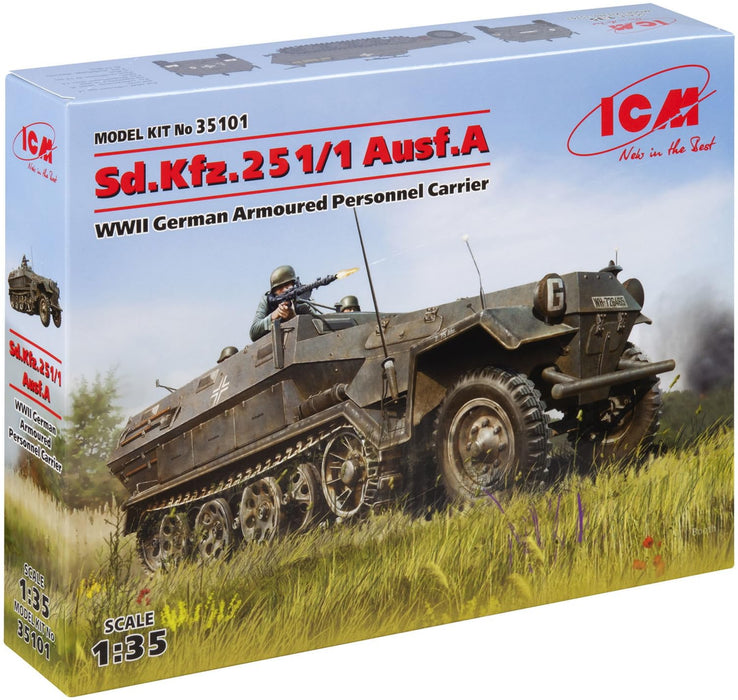 ICM 1/35 scale German Army Sd.Kfz.251/1 Ausf.A APC Plastic Model Kit ICM35101_1