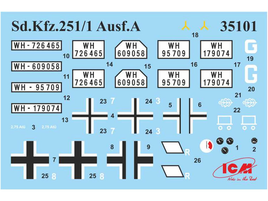 ICM 1/35 scale German Army Sd.Kfz.251/1 Ausf.A APC Plastic Model Kit ICM35101_6