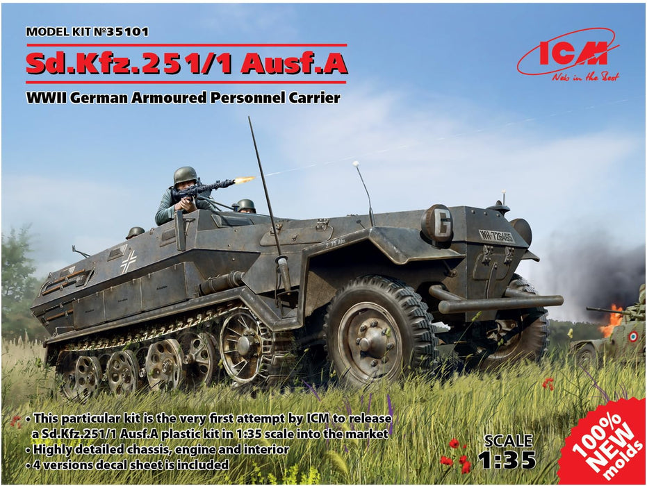 ICM 1/35 scale German Army Sd.Kfz.251/1 Ausf.A APC Plastic Model Kit ICM35101_7