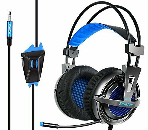 Gaming Headset PS4 Ultra Lightweight KINGTOP K12 Gaming Headphones Loud Volume_1